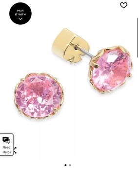 Kate Spade New York Crystal Stud Earrings in Pink/Gold